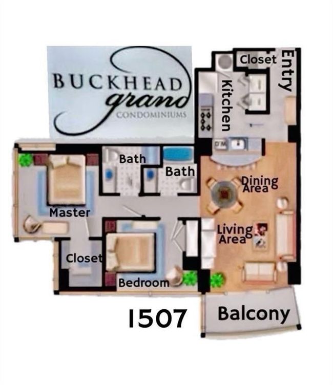 APT-1507 - 3338 Peachtree Rd Ne, Condo with 2 bedrooms, 2 bathrooms and 2 parking in Atlanta GA | Image 44
