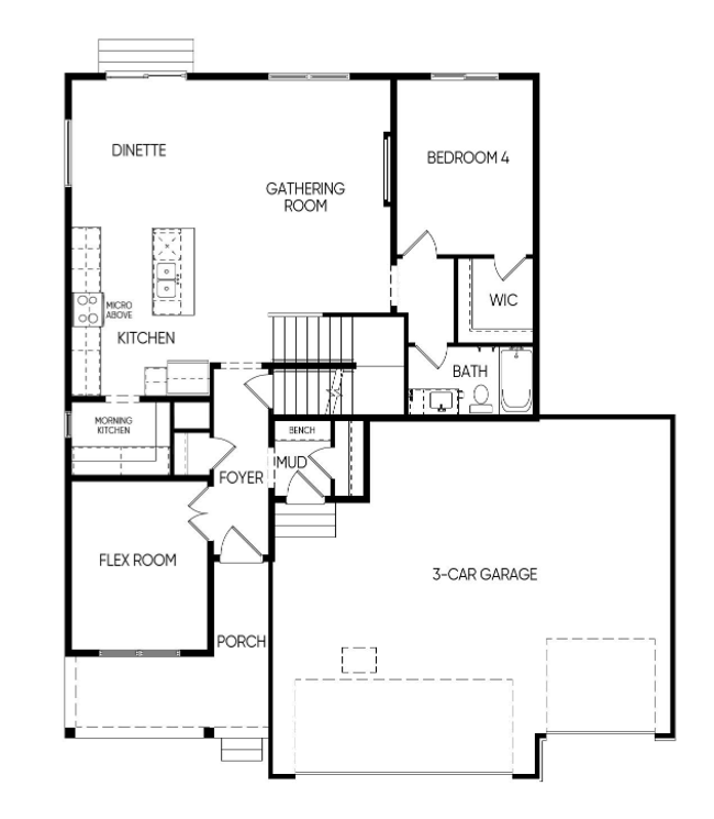 Main Level features front flex room or office, main floor bedroom near full bath, Oversized 3-Car Garage you will love!! Amazing Kitchen Pantry! And kitchen island! | Image 30