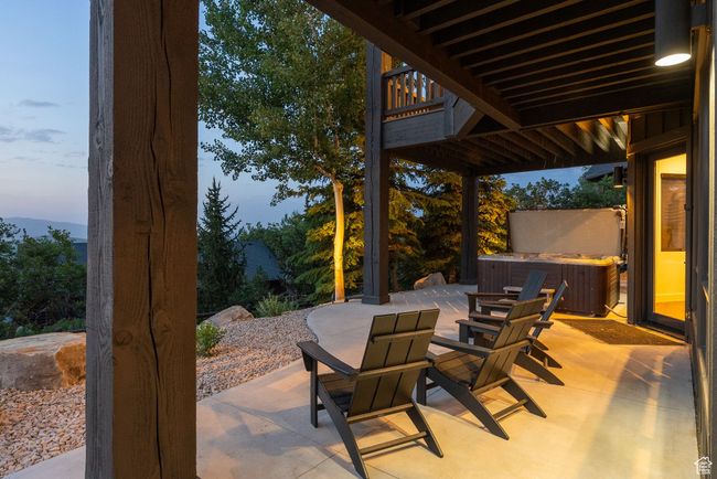 View of patio / terrace with a hot tub | Image 81