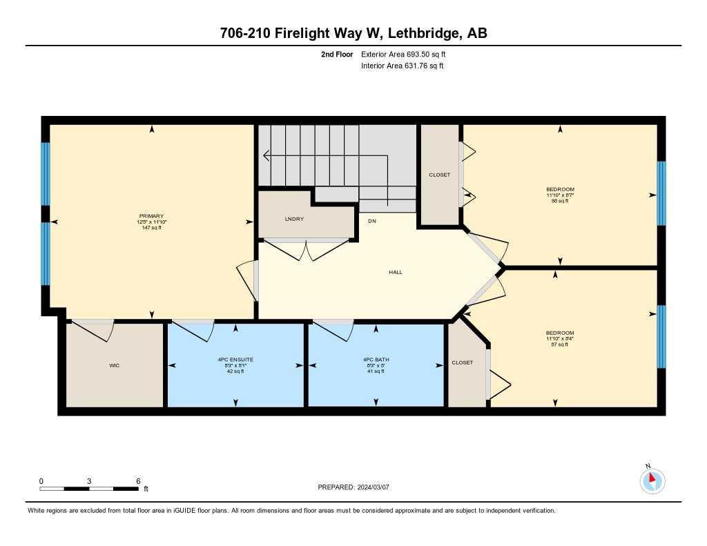 706 - 210 Firelight Way W, Home with 4 bedrooms, 3 bathrooms and 2 parking in Lethbridge AB | Image 42