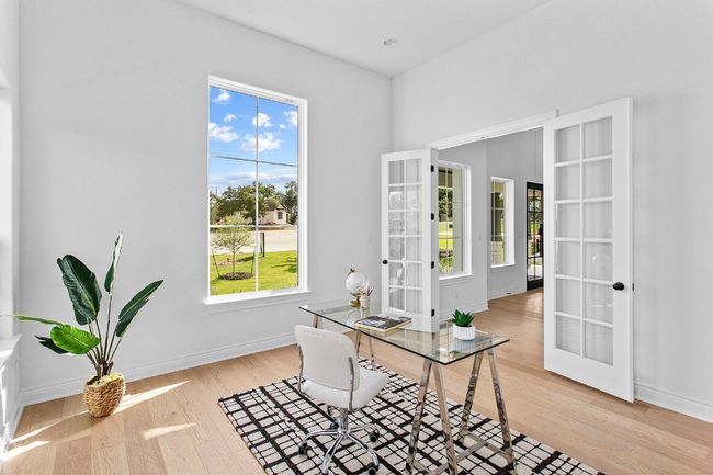 Office featuring french doors and light wood finished floors | Image 20