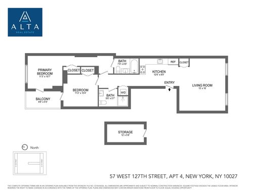 4fl-57 W 127th St, New York, NY, 10027-3989 | Card Image