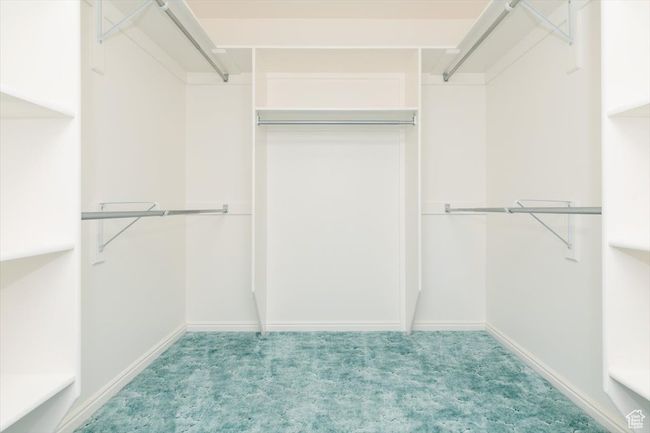 Spacious closet with light carpet | Image 32