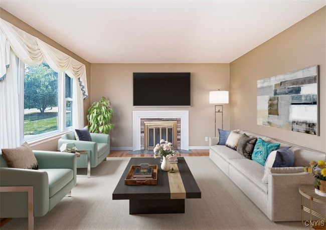 A virtually staged room provides a look into a furnished space... | Image 6