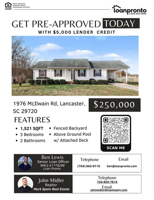 1976 Mcilwain Rd, Lancaster, SC, 29720-8005 | Card Image