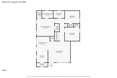 2004 End St, Augusta, GA, 30909-3015 | Card Image