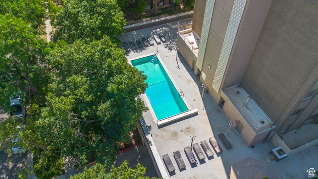 Bird's eye view of a pool area | Image 16