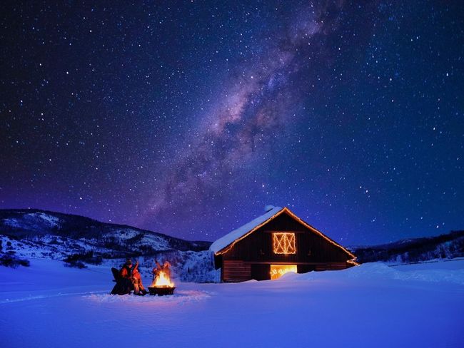 Cozy up next to the fire outside of the barn and enjoy the wonderful night sky. | Image 17