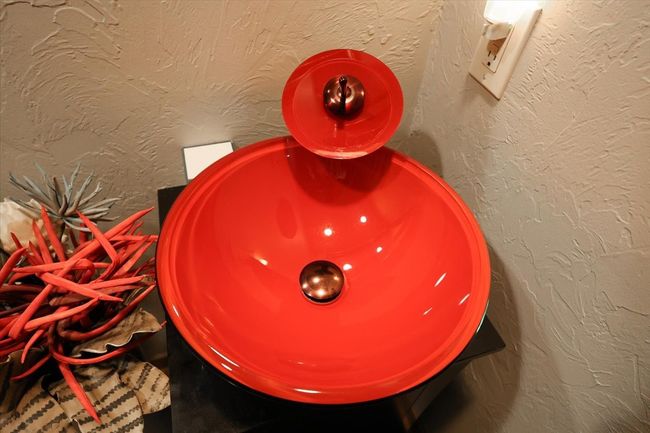 Funky red sink in 1/4 bath | Image 25