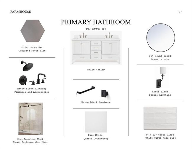 Classic Look Palette 3: Primary Bathroom Selection Sheet (*Artist rendering used for illustration purposes only.) | Image 13