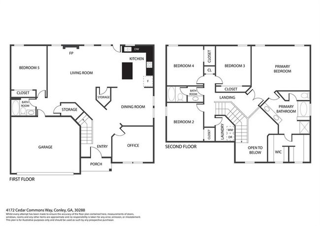 4172 Cedar Commons Way, House other with 5 bedrooms, 3 bathrooms and null parking in Conley GA | Image 42