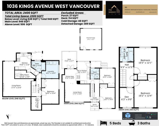 1036 Kings Avenue, House other with 5 bedrooms, 3 bathrooms and null parking in West Vancouver BC | Image 27