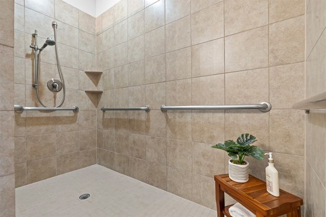 No-step entry, walk-in shower, and wide doorways | Image 13