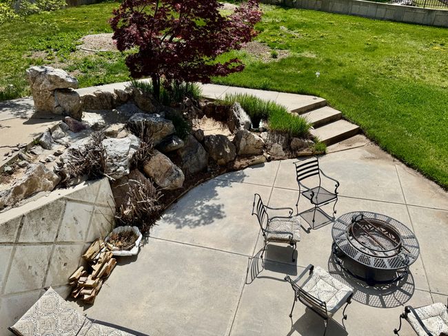 View of patio with a fire pit | Image 21