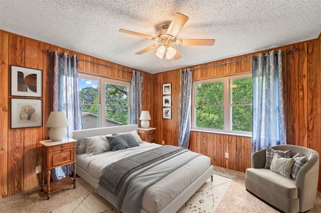 Upper-Level Bedroom with Lake View - Virtually Staged | Image 22