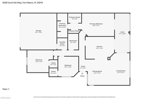 9228 Coral Isle Way, FORT MYERS, FL, 33919-8436 | Card Image