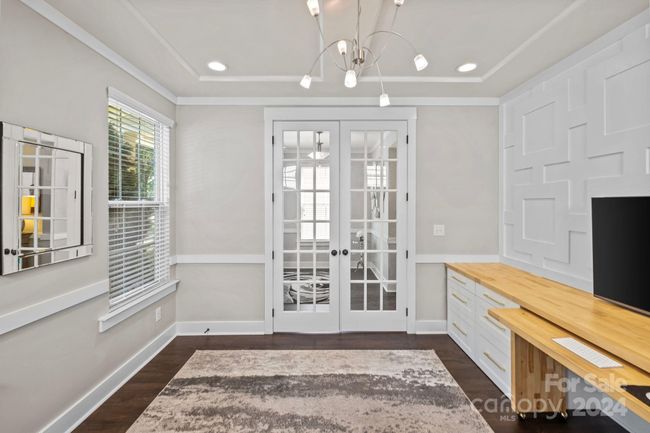 Home Office with built ins and French Doors | Image 6