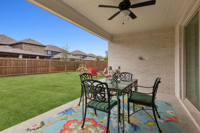Oversized patio wired for Cat 6 ethernet, gas stub and outlet at ceiling to install another outdoor fan or motorized drop down shade | Image 30