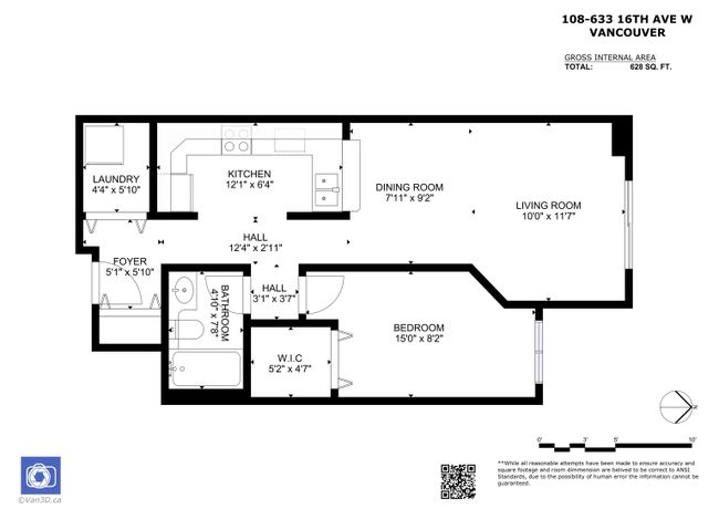 108 - 633 W 16 Th Avenue, Condo with 1 bedrooms, 1 bathrooms and 1 parking in Vancouver BC | Image 23
