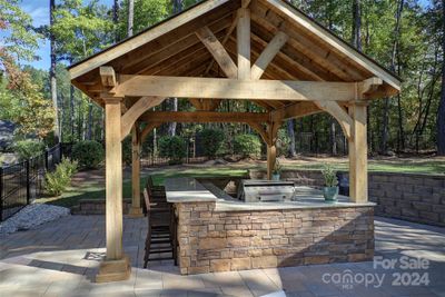 Outdoor entertainment pavilion with grill & refrigerator | Image 3