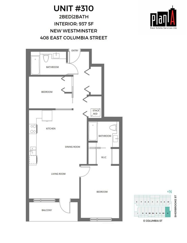 310 - 408 East Columbia, Condo with 2 bedrooms, 2 bathrooms and null parking in New Westminster BC | Image 4