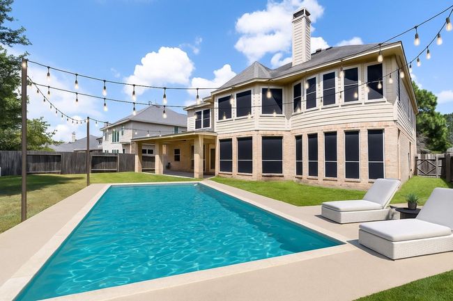 Virtually staged backyard to show there is plenty of space to fit a pool, furtinure and have room for a fire pit and additional landscaping | Image 31