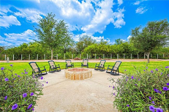 View of patio / terrace with a fire pit | Image 37