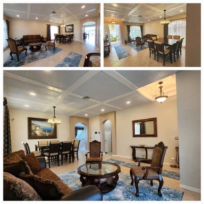 SPACIOUS FORMAL LIVING & DINING ROOM W/ CUSTOM DECORATIVE TILE CEILING! | Image 3