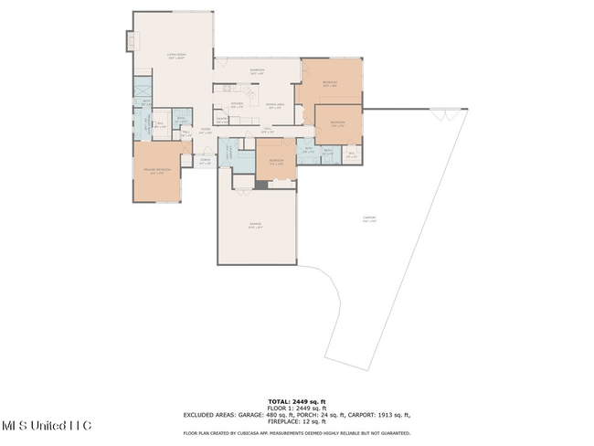 555 Rusk Dr, House other with 4 bedrooms, 3 bathrooms and null parking in Brandon MS | Image 55