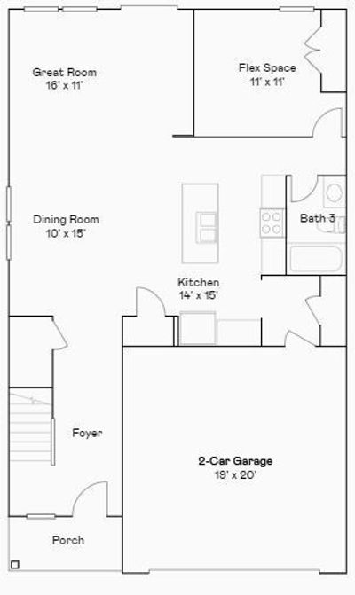 This photo does not represent the accurate directional swing of the garage. | Image 2