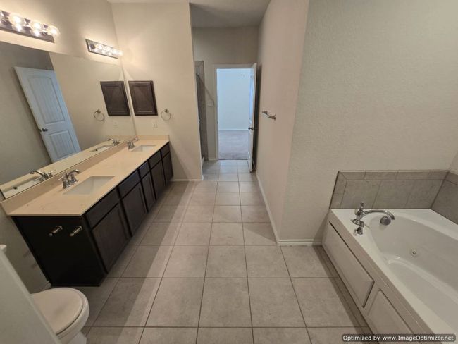 Primary Bath Has Dual Sinks, Jetted Tub, Separate Shower & Walk-in Closet | Image 9