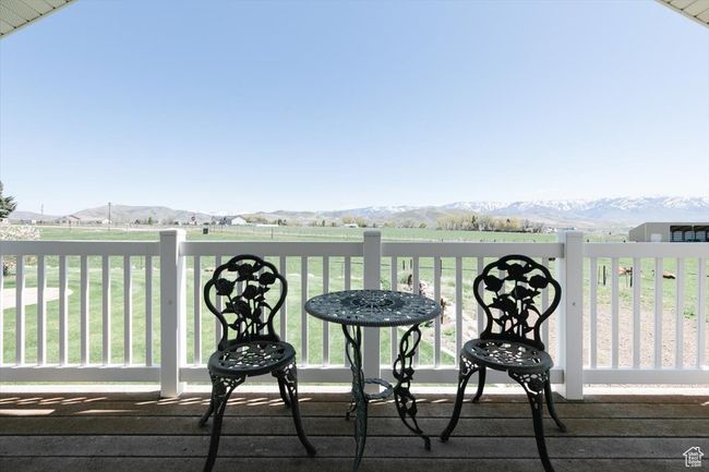 Deck featuring a mountain view | Image 61