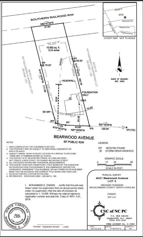 4033 Bearwood Ave, Charlotte, NC, 28205-1331 | Card Image