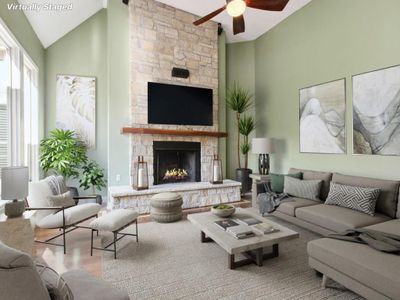 Virtually staged family Room | Image 1