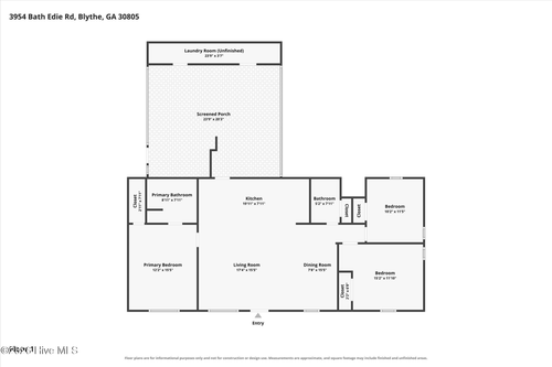 3954 Bath Edie Rd, Blythe, GA, 30805-3518 | Card Image