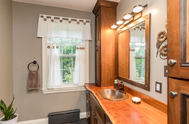 master bath - real wood handmade vanity top with hammered copper sink! gorgeous | Image 42
