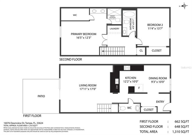 16076 Dawnview Dr, Townhouse with 2 bedrooms, 3 bathrooms and null parking in TAMPA FL | Image 30