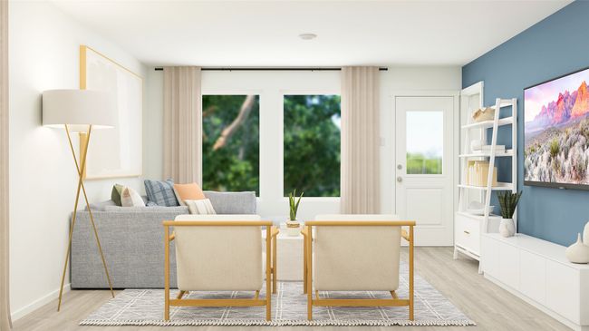 Living room featuring light wood finished floors | Image 7