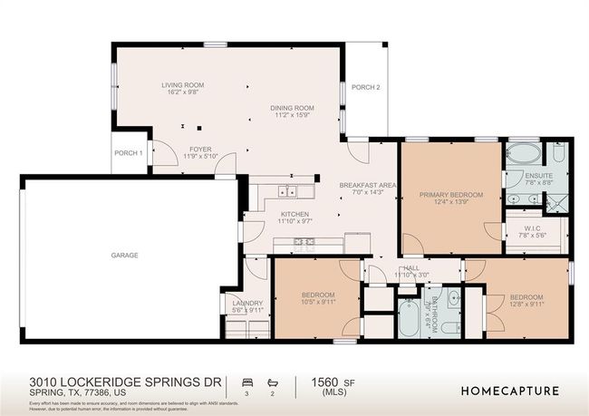 3010 Lockeridge Village Dr, House other with 3 bedrooms, 2 bathrooms and 2 parking in Spring TX | Image 36