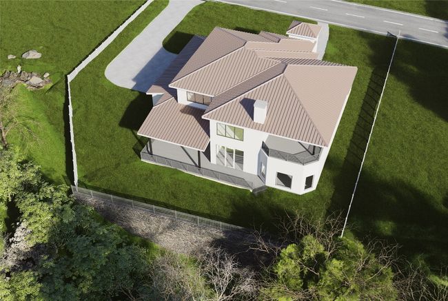 Backyard Rendering – Conceptual aerial view showcasing the property layout and surrounding area.(for visualization purposes only) | Image 4