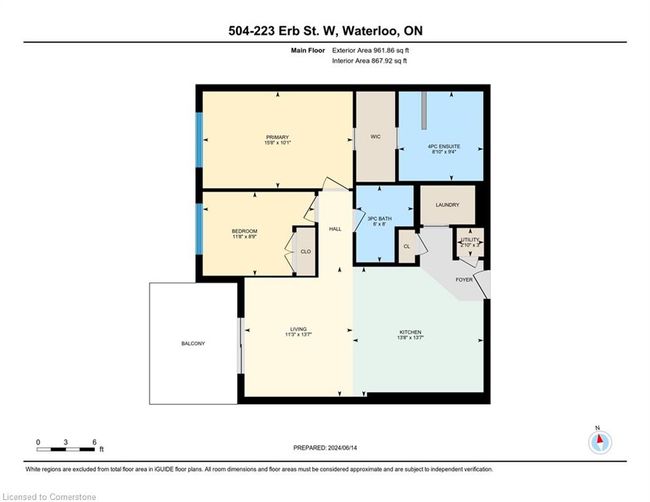 504 - 223 Erb St W, House attached with 2 bedrooms, 2 bathrooms and 1 parking in Waterloo ON | Image 43