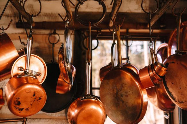 Gourmet Kitchen with copper & chestnut counter tops. | Image 15