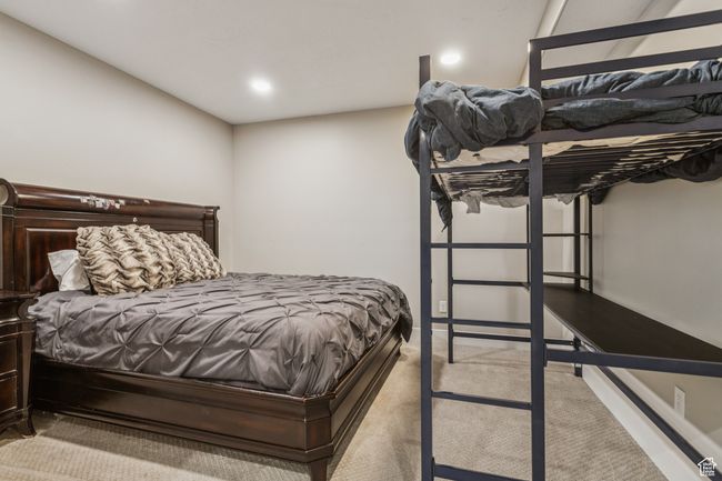 Carpeted bedroom featuring recessed lighting | Image 59