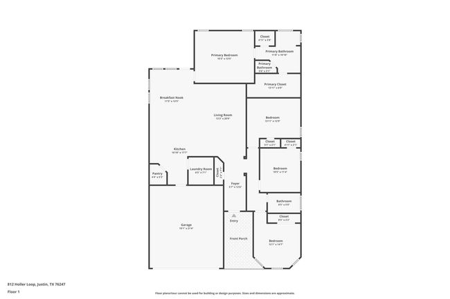 812 Holler Loop, House other with 4 bedrooms, 2 bathrooms and null parking in Justin TX | Image 36