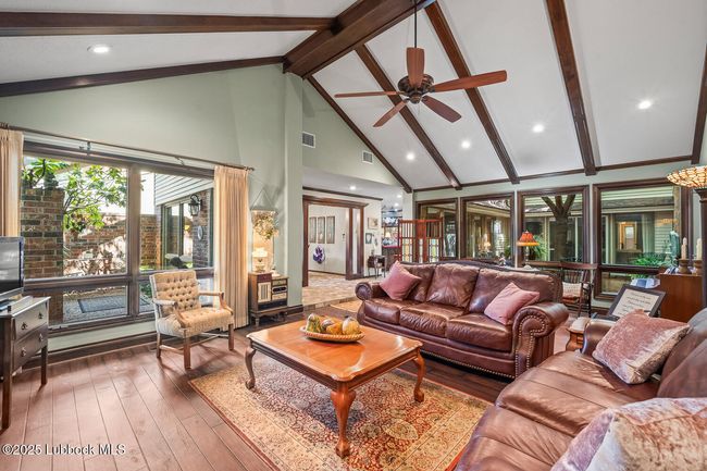 Beautiful grand room with vaulted beam ceilings! | Image 7