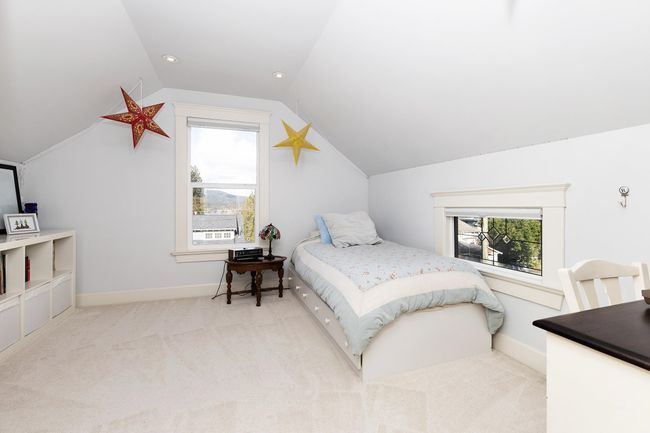 Carpeted bedroom featuring recessed lighting, baseboards, and vaulted ceiling | Image 17