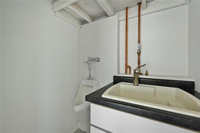 Urinal and full sink in the garage. | Image 51