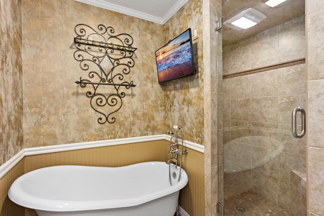 Guest Bathroom with freestanding tub and shower | Image 21