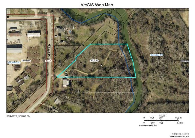 Aerial map of property and surrounding area featuring property boundaries highlighted. Lines are approximate. Survey needs to be done. | Image 4