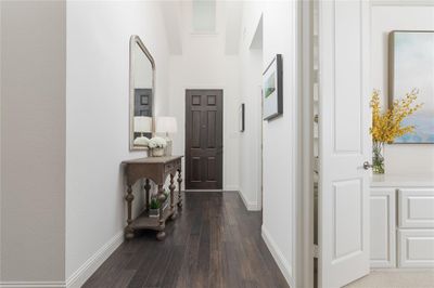 Corridor featuring dark hardwood / wood-style flooring | Image 3